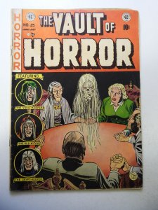 Vault of Horror #25 (1952) VG- Condition centerfold detached at 1 staple