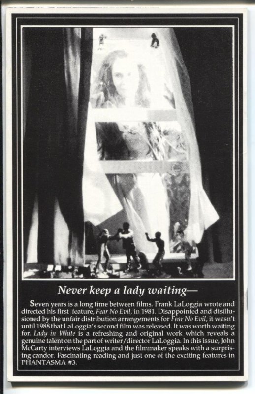Phantasma #3 Summer 1989-The Fly-Lady In White pix-info-VF/NM