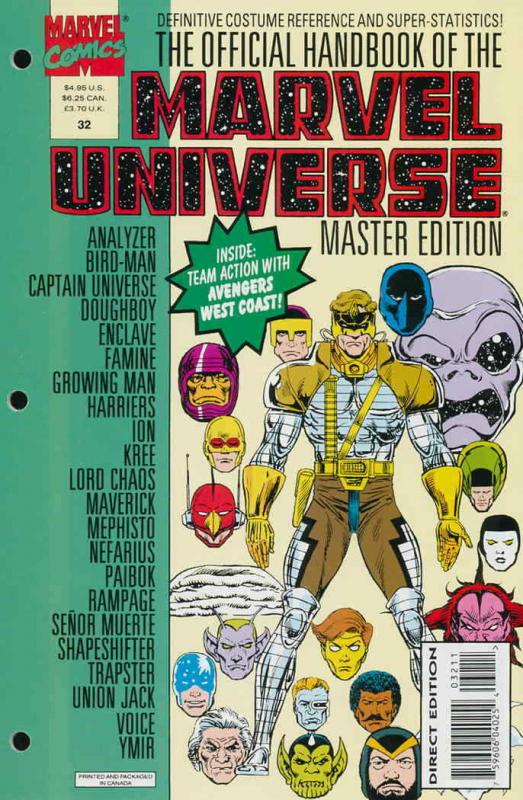 Official Handbook of the Marvel Universe Master Edition #32 VF/NM; Marvel | save