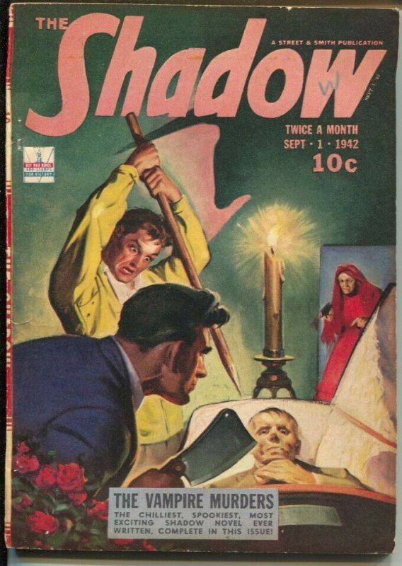 The Shadow 9/1/1942-Vampire Murders-pulp thrills-FN+