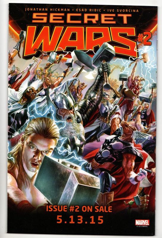Secret Wars #1 Main Cover / 1st Printing (Marvel 2015) NM