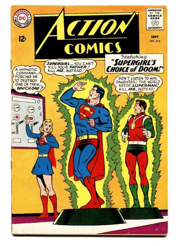 ACTION COMICS #316 comic book 1964-Superman-Supergirl cover  FN