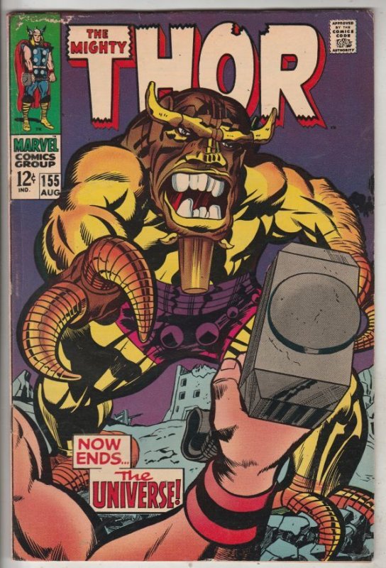 Thor, the Mighty #155 (Aug-68) FN/VF- Mid-High-Grade Thor