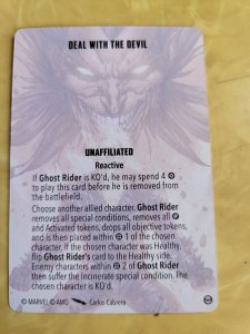 Marvel Crisis Protocol Game Card - Deal With the Devil