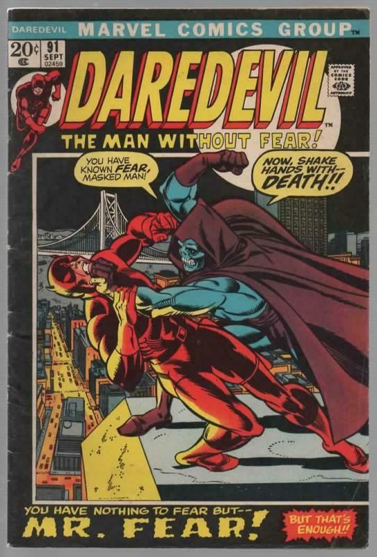 DAREDEVIL 91 G-VG  Sept. 1972