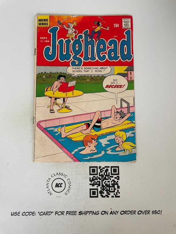 Jughead # 184 VG Archie Comic Book Betty Veronica Reggie Riverdale 7 J225