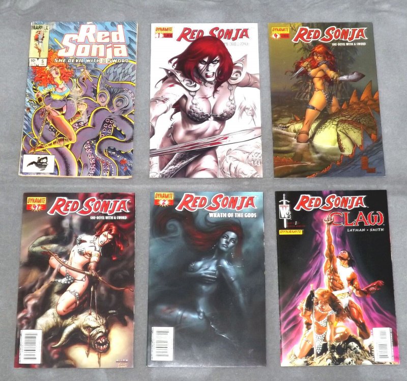 RED SONJA Lot 6 Issues Marvel Dynamite Wildstorm Alex Ross Movie Comics 