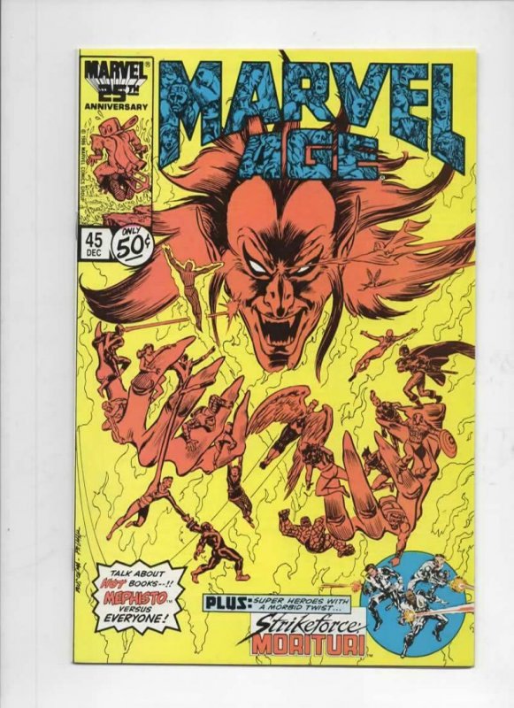 MARVEL AGE #45, VF+, Mephisto, StrikeForce, 1985 1986 more in store