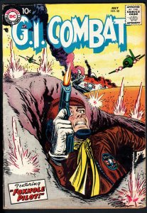 G.I. COMBAT #50 1957- dc war - GREAT COVER!-FOXHOLE! 