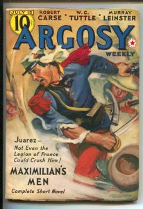 Argosy 7/15/1939-Munsey-Rudolph Belarski cover-Classic pulp fiction-Murray Le... 