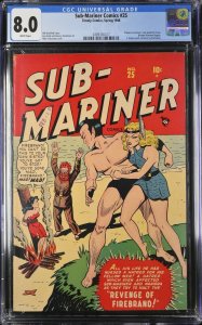 Sub-Mariner Comics #25 1948 CGC 8.0 WP - Golden Age Subby - Mike Sekowsky - HTF