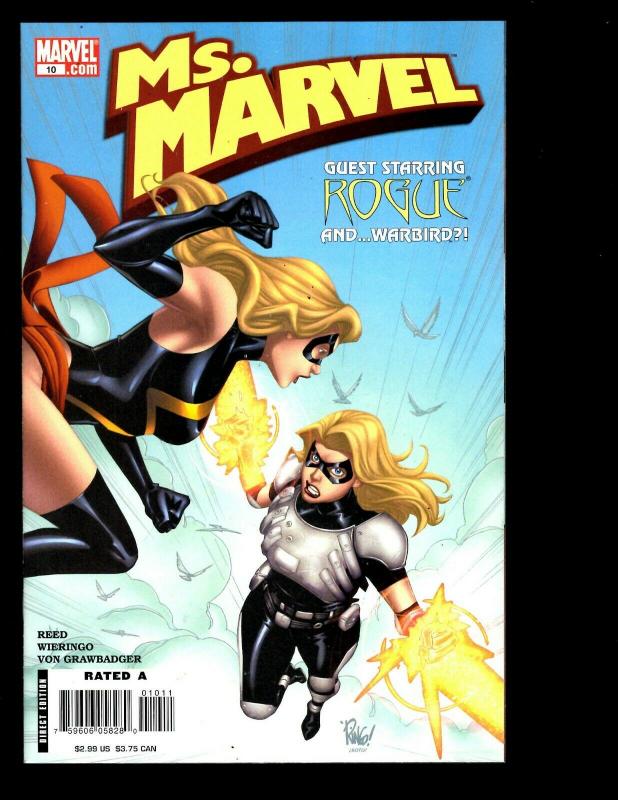 Lot Of 9 Ms. Marvel Comics 2 3 4 5 6 7 8 9 10 Civil War feat. Rogue Warbird SM1