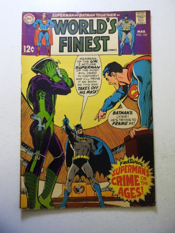 World's Finest Comics #183 (1969) VG+ Condition small moisture stain bc