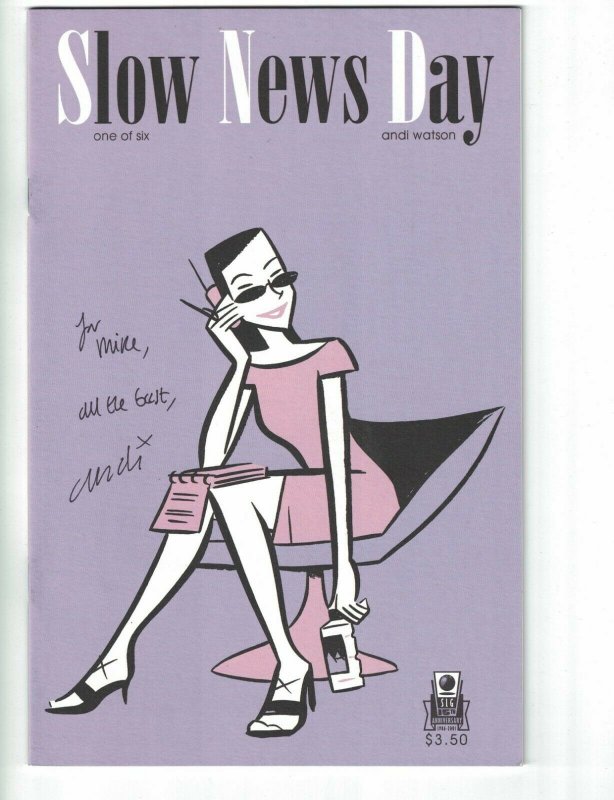 Slow News Day #1 VF/NM signed by Andi Watson - Slave Labor Graphics