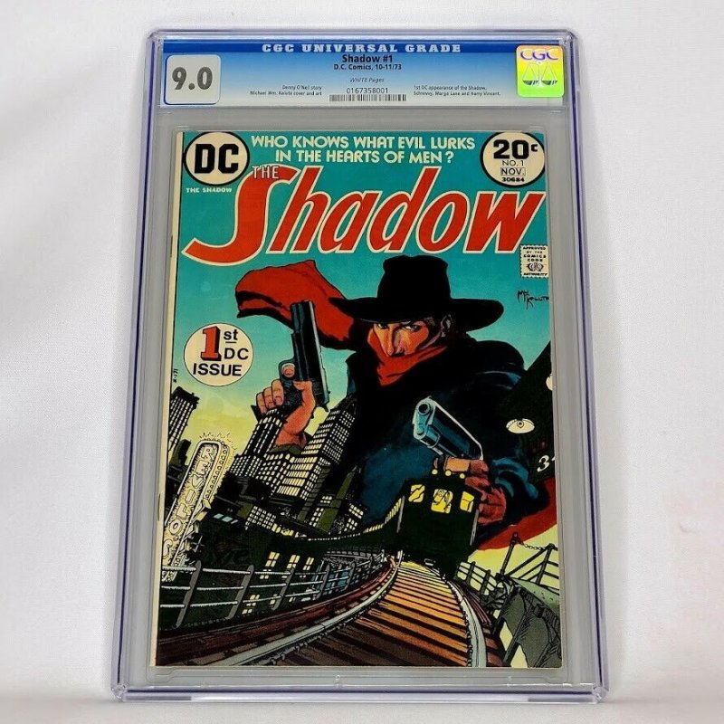 Shadow #1 DC 1973 CGC 9.0 VF/NM White Pages 1st DC Appearance Of The Shadow 