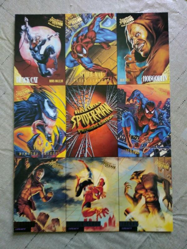 Fleer Ultra Spider-Man Premiere Edition Promo 4 Card Lot 1995 Venom Black Cat