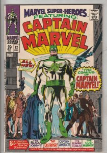 Marvel Super-Heroes #12 (Dec-67) FN/VF High-Grade Captain Marvel