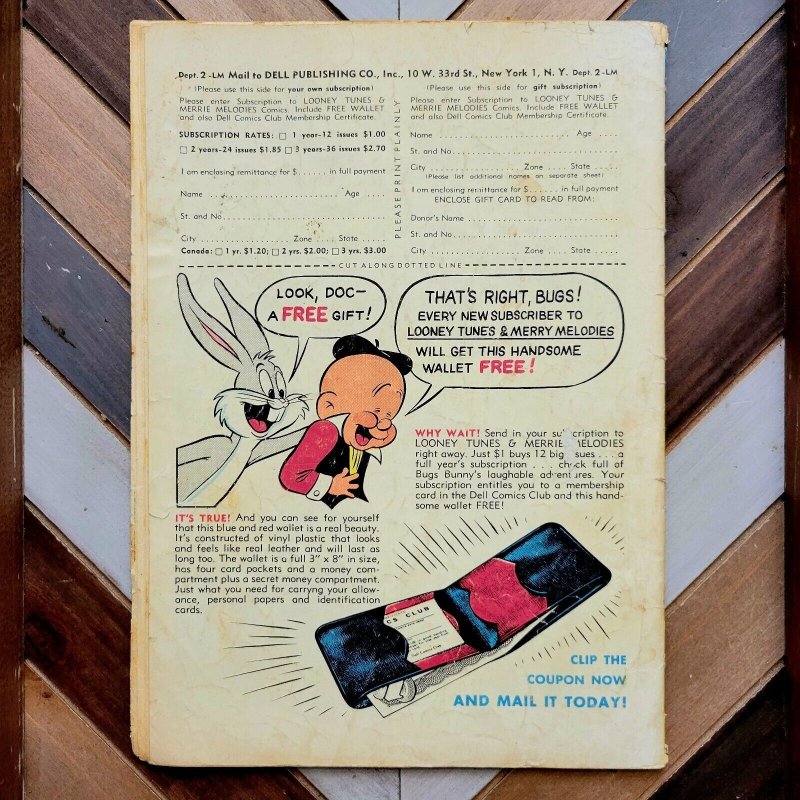 LOONEY TUNES & MERRY MELODIES #160 GD+ (Dell 1955) Golden Age BUGS BUNNY Cover