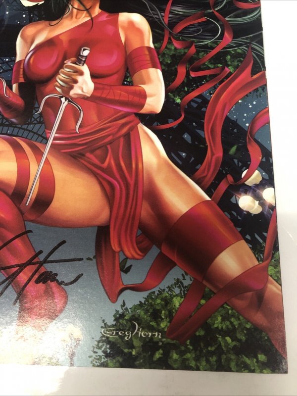 Elektra # 4 (2001) Variant Signed Greg Horn • Certified • Marvel Comics • Bendis