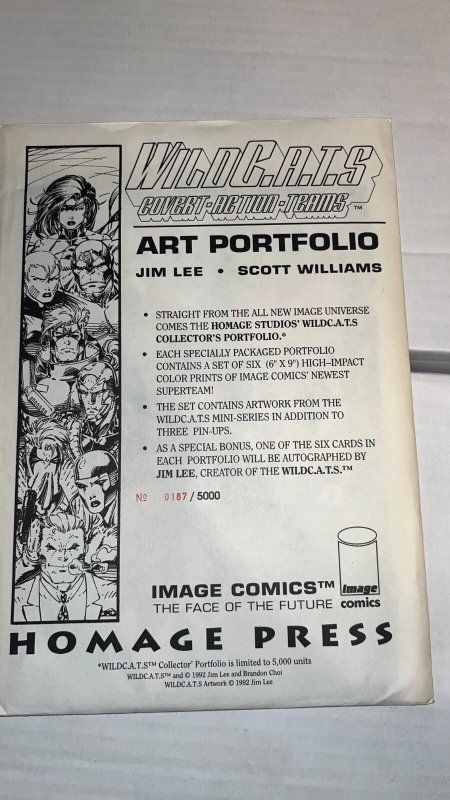 Wildcats Art Portfolio 1992, Jim Lee, Homage Press, Limited to 5000