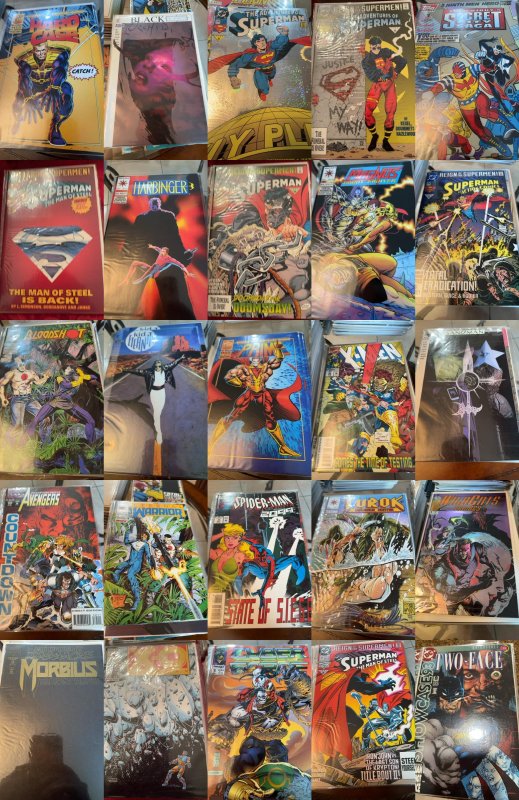 Group Lot of 25 Comics (See Details) Superman,  X-Men, Spider-Man, Avengers