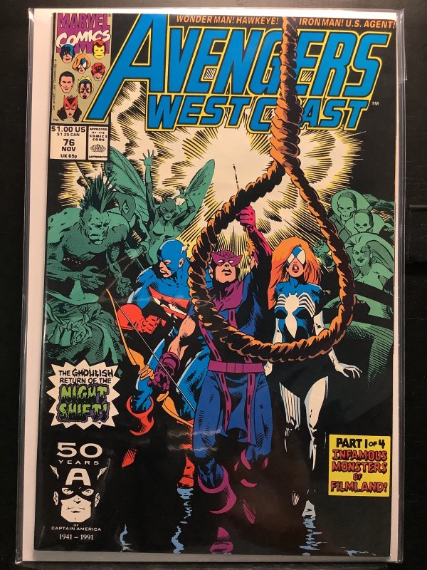 Avengers West Coast #76 Direct Edition (1991)