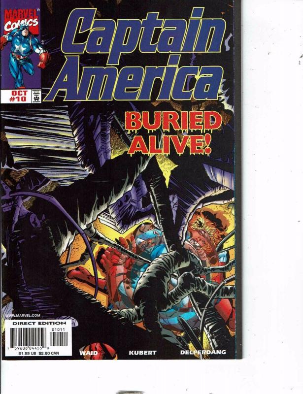 Lot Of 7 Captain America Marvel Comic Book #7 8 9 10 13 14 15 AB5