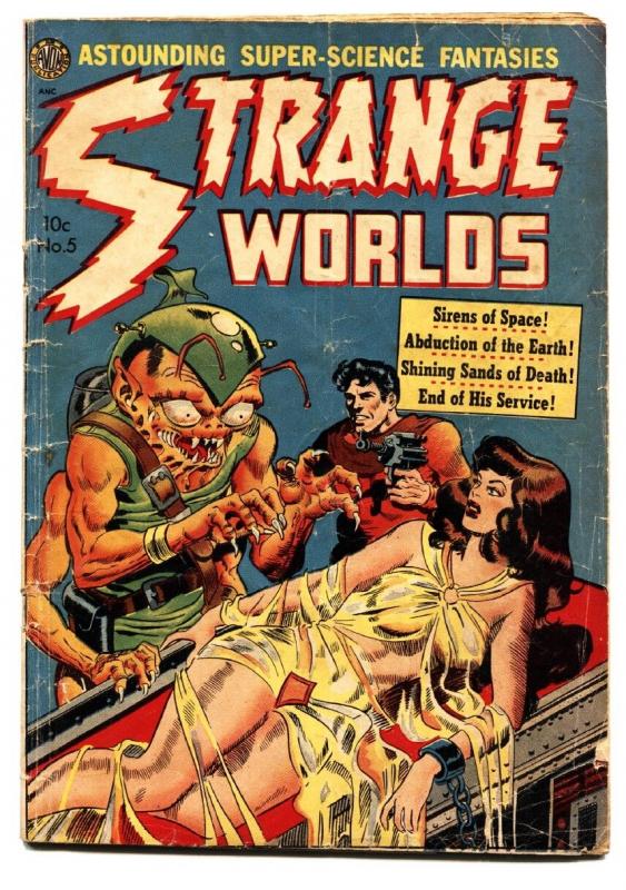 STRANGE WORLDS #5-1951-AVON-WALLY WOOD-JOE ORLANDO-KEY ISSUE-vg minus