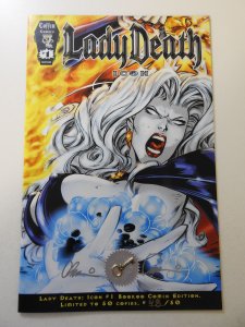 Lady Death Icon #1 BooKoo Comix Edition NM- Condition! Signed W/ COA!