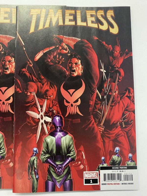 TIMELESS #1 2ND PRINT (5x COPIES) WARLORD HAND PUNISHER LOGO VARIANT 2022 MARVEL
