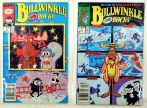 Bullwinkle and Rocky Lot 2 #5, 7 1988 Marvel Newsstand Rocky & Bullwinkle Comics