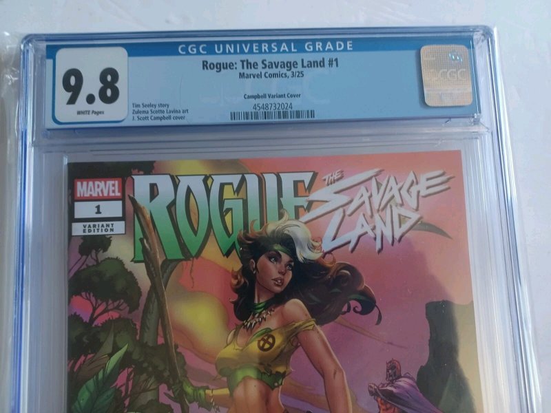 Rogue: The Savage Land #1 J Scott Campbell Variant Cover - 2025 - CGC 9.8