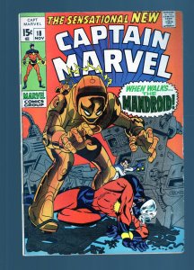 Captain Marvel #18 - Gil Kane Cover Art. John Buscema Art. (4.5) 1969