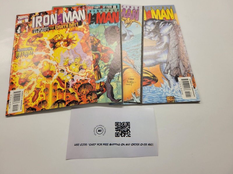 4 Marvel Comic Books Invincible Ironman #21 22 23 24 32 TJ2
