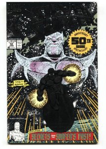 Silver Surfer #50 3rd printing 1991- Thanos- Marvel Foil cover nm- 