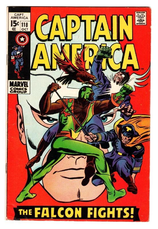 CAPTAIN AMERICA #118-comic book-2ND FALCON-1969-MARVEL