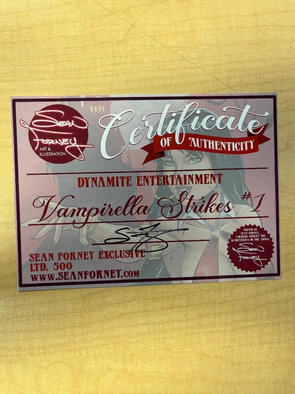 Vampirella Strikes #1 Exclusive Variant Cover by Sean Forney Limited to 500