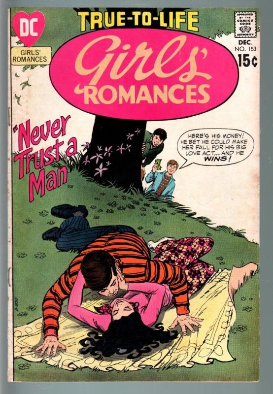 GIRLS' ROMANCES #153-D.C. ROMANCE-SILVER AGE-VG VG