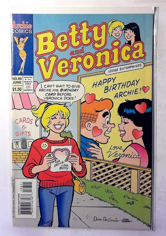 Betty and Veronica #88 (1995) Archie Comics 8.0 VF Jughead 1st Print Comic Book