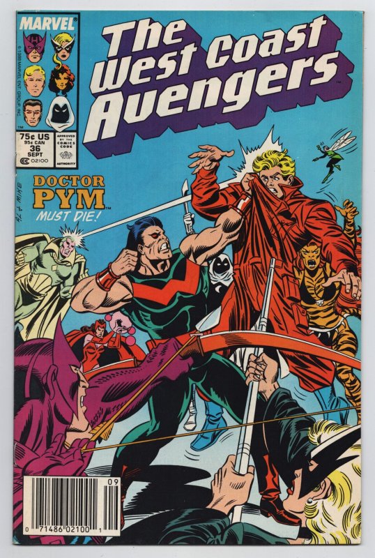 West Coast Avengers #36 Moon Knight | Quicksilver (Marvel, 1988) VG/FN