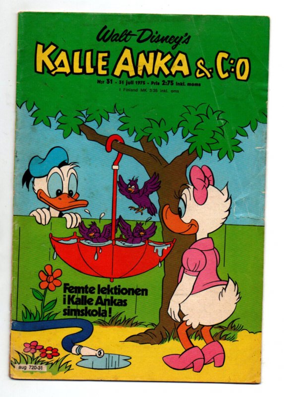 Walt Disneys Kalle Anka & C:O #31 - Swedish Language - Mickey Mouse -1975- (-VG)