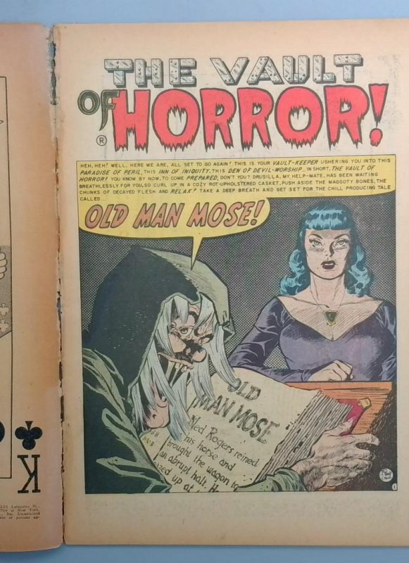 Vault of Horror #40 GD+ PreCode Horror EC 1954 Tape Inside
