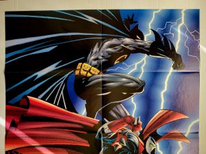 Vintage 1994 Batman x Spawn Todd McFarlane DC + Image Comics 25” x 19.75” Poster