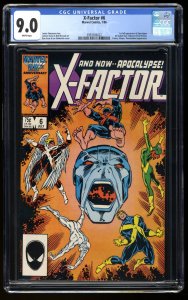 X-Factor (1986) #6 CGC VF/NM 9.0 White Pages 1st Appearance Apocalypse!