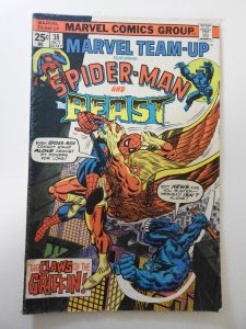 Marvel Team-Up #38 (1975) VG Condition moisture stain