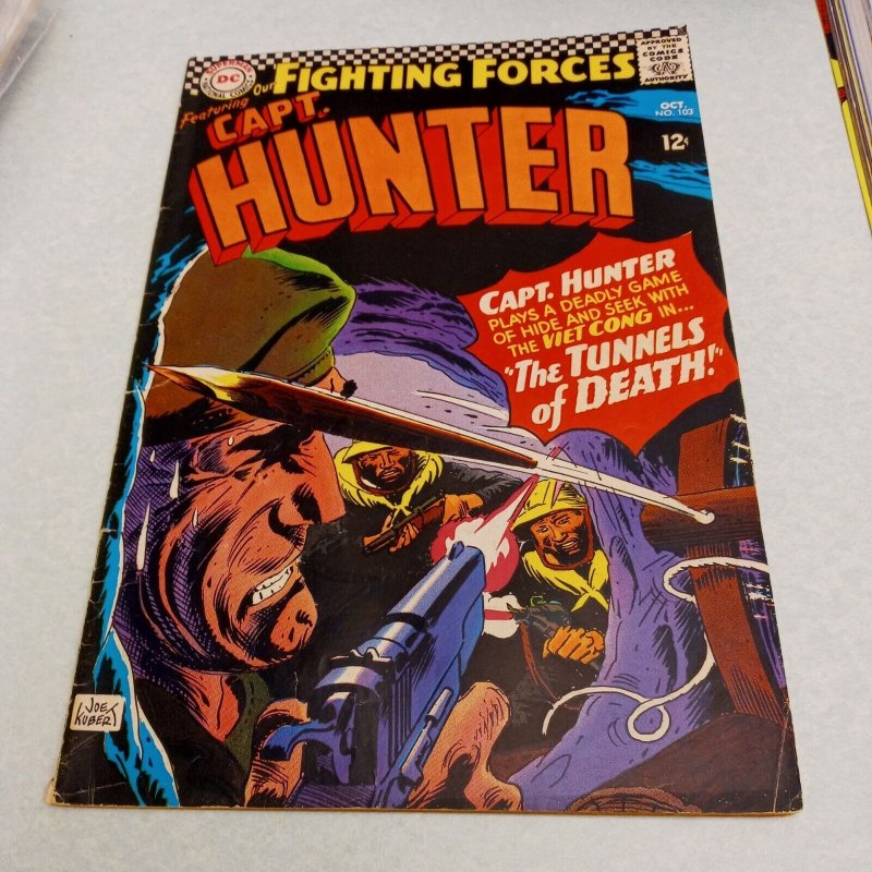 Our Fighting Forces #103 dc comics 1966 Silver age capt hunter war classic