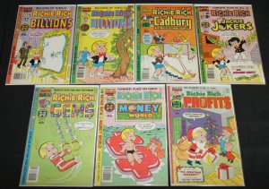 Harvey Bronze Age RICHIE RICH TITLES 46pc Mid Grade Comic Lot FN-VF