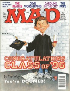 ORIGINAL Vintage May 1996 Mad Magazine #345 The Beatles Caroline in the City 