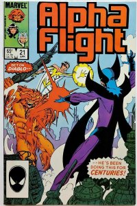 Alpha Flight #21 Marvel Comics April Apr 1985 (VFNM)