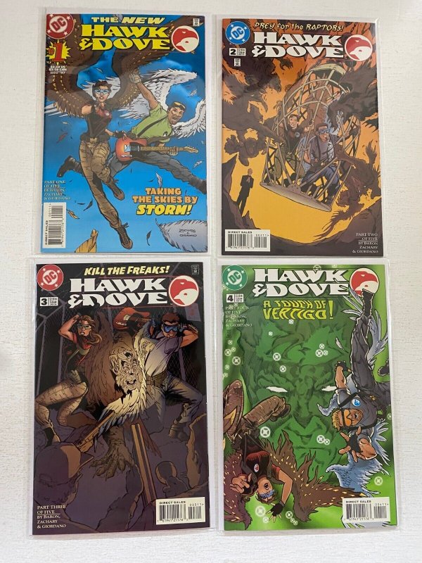 Hawk and Dove lot #1-4 8.0 VF (1997 4th series)